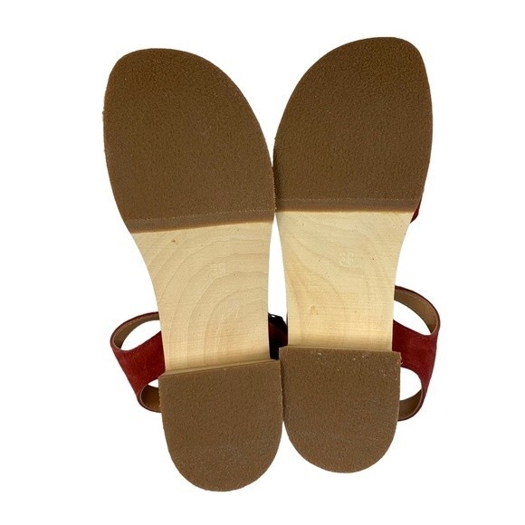 NWT Swedish Hasbeens New Braided Sandals 39 / 9 Rost Rust Suede Leather - Picture 8 of 11